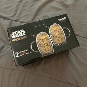 Star Wars Mandalorian JoyJolt double wall glasses